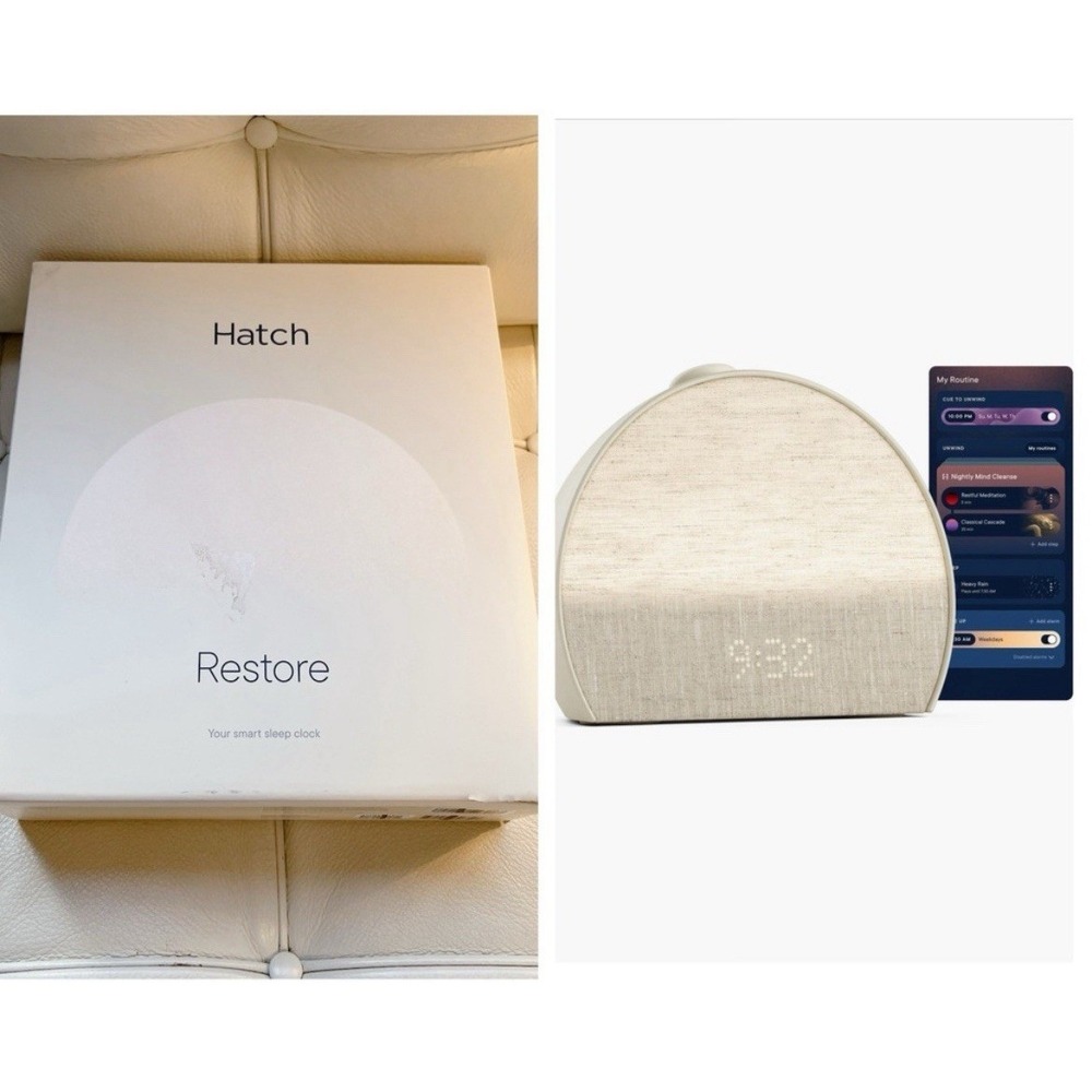 Hatch Restore 3 Sunrise Alarm Clock Sound Machine Smart Light - Putty- NEW